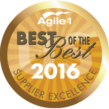 Best of the Best Supplier Excellence Award by AgileOne - 2016