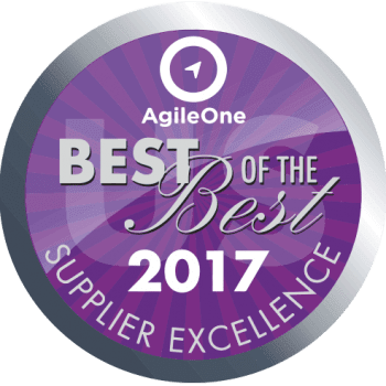 Best of the Best Supplier Excellence Award by AgileOne - 2017